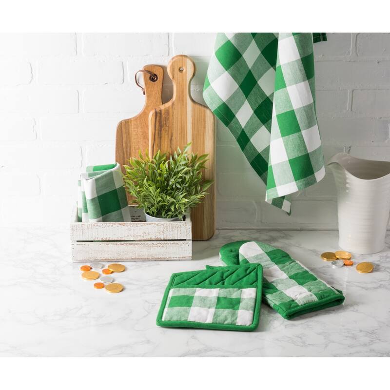DII Buffalo Check Kitchen Potholder Set (Set of 2)