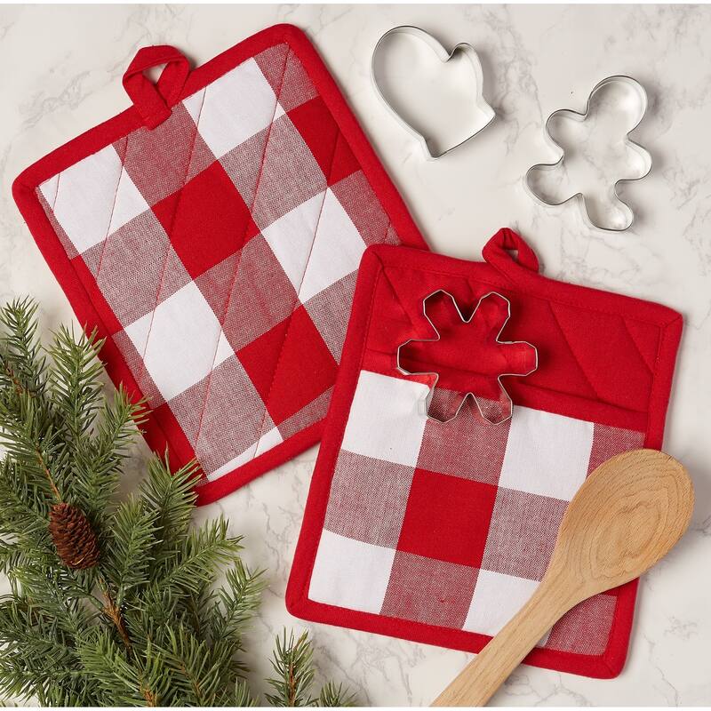DII Buffalo Check Kitchen Potholder Set (Set of 2)