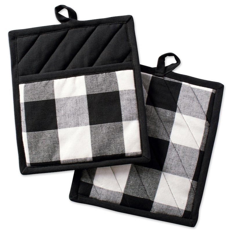 DII Buffalo Check Kitchen Potholder Set (Set of 2)