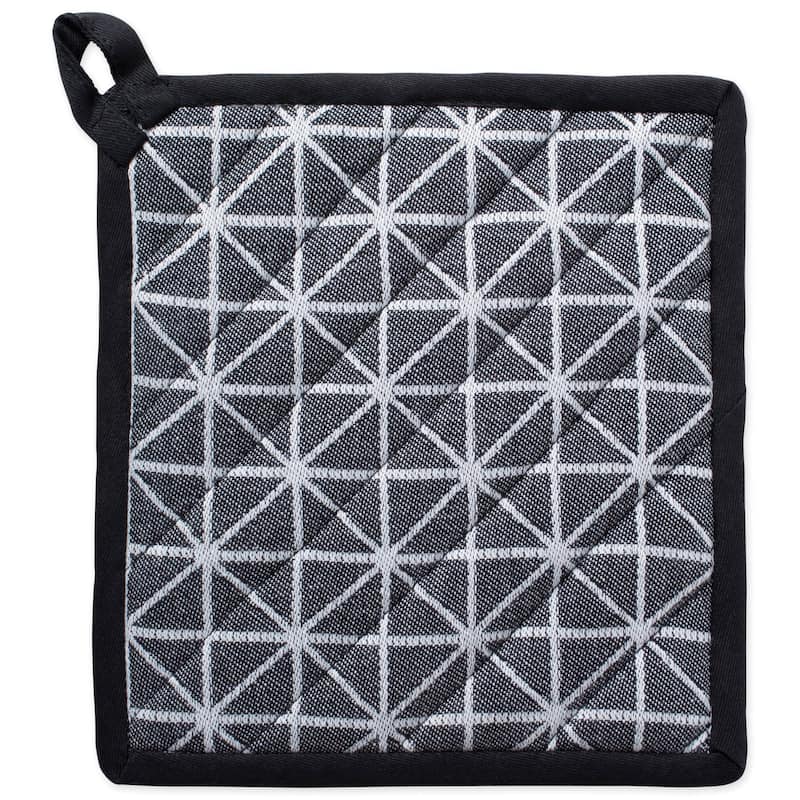 DII Black And White Kitchen Potholder Set (Set of 2)