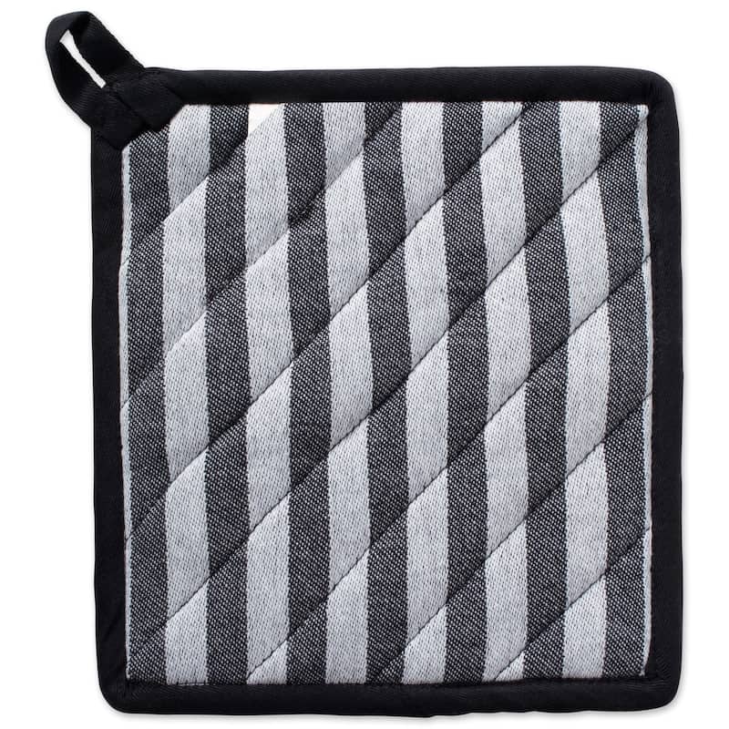 DII Black And White Kitchen Potholder Set (Set of 2)