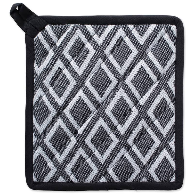 DII Black And White Kitchen Potholder Set (Set of 2)