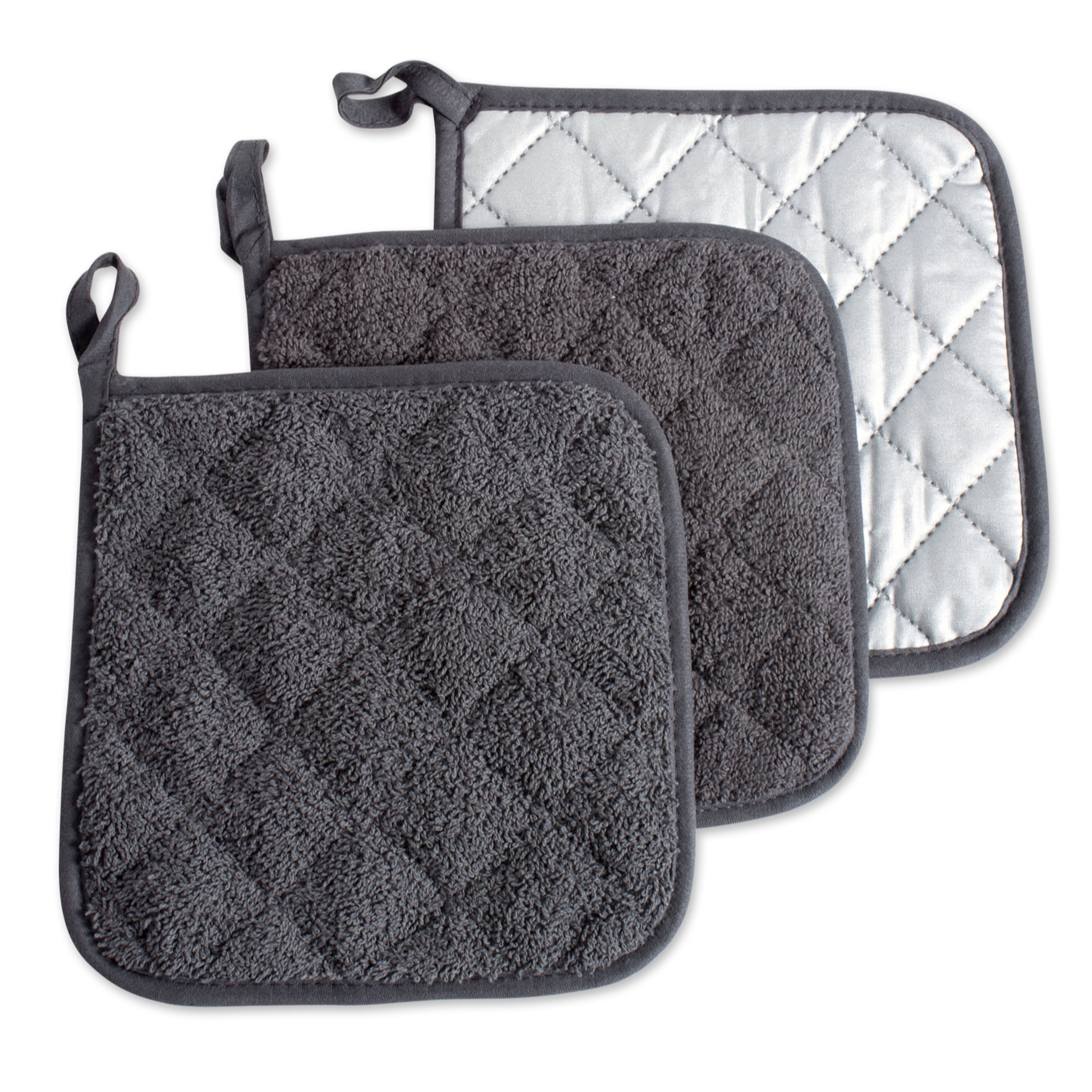 DII Quilted Kitchen Potholder Set (Set of 3) - On Sale - Bed Bath & Beyond  - 24217623