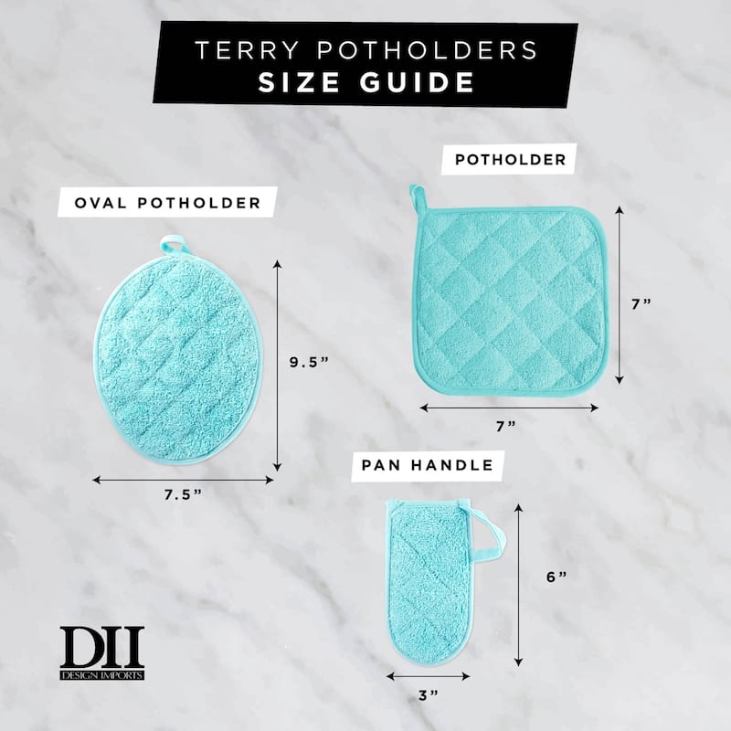 DII Terry Kitchen Potholder Set (Set of 3)