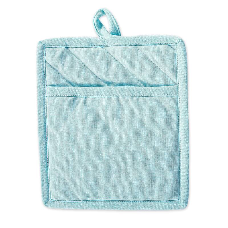 DII Solid Chambray Potholder Set (Set of 2)