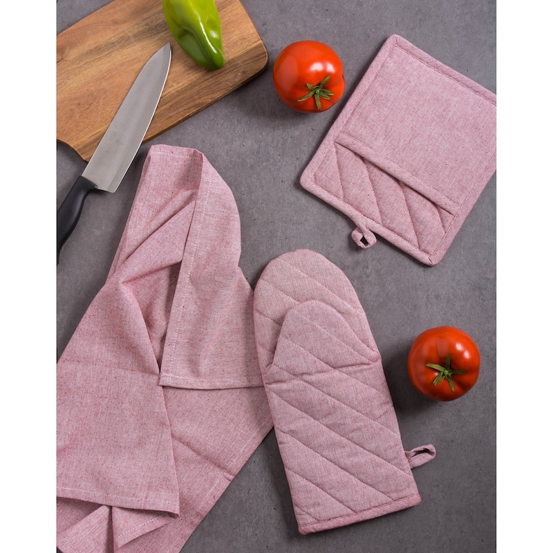 DII Solid Chambray Potholder Set (Set of 2)