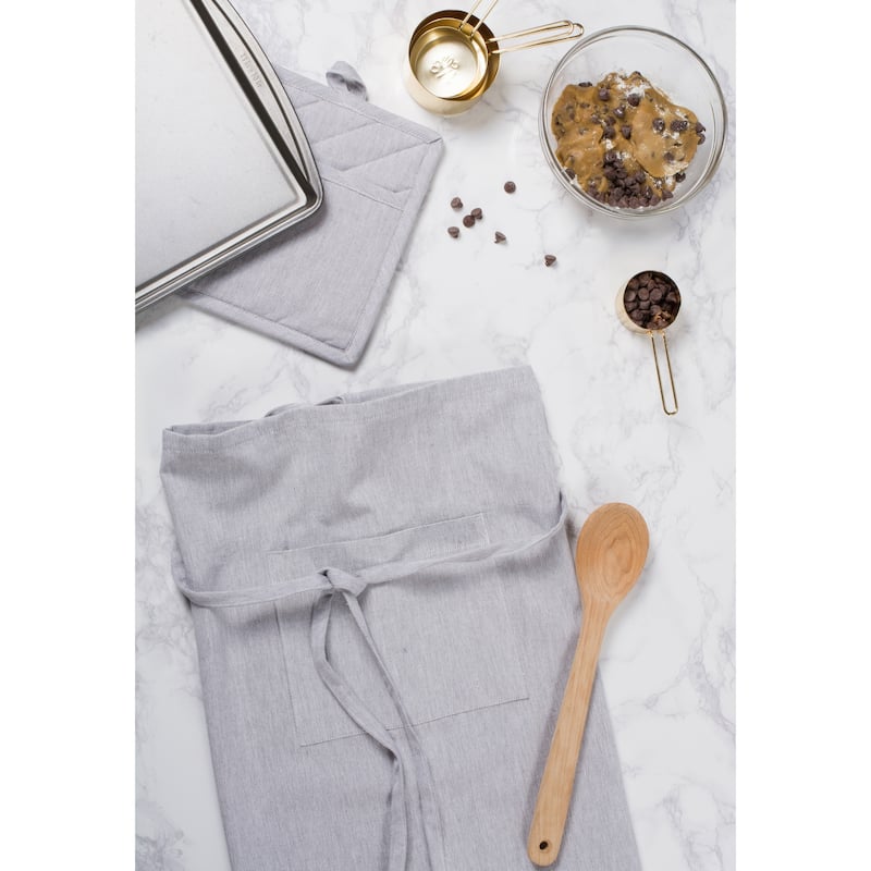 DII Solid Chambray Potholder Set (Set of 2)
