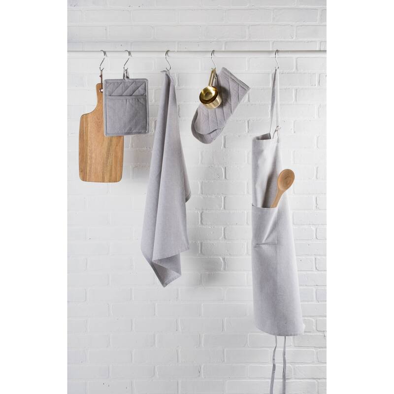 DII Solid Chambray Potholder Set (Set of 2)
