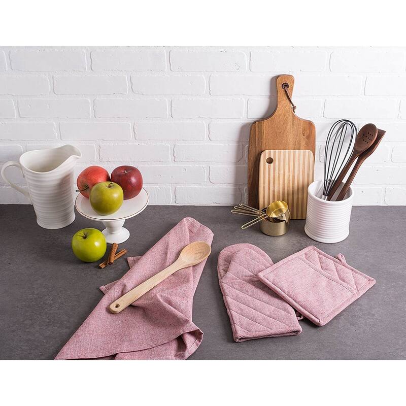 DII Solid Chambray Potholder Set (Set of 2)