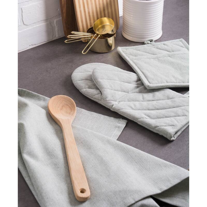 DII Solid Chambray Potholder Set (Set of 2)
