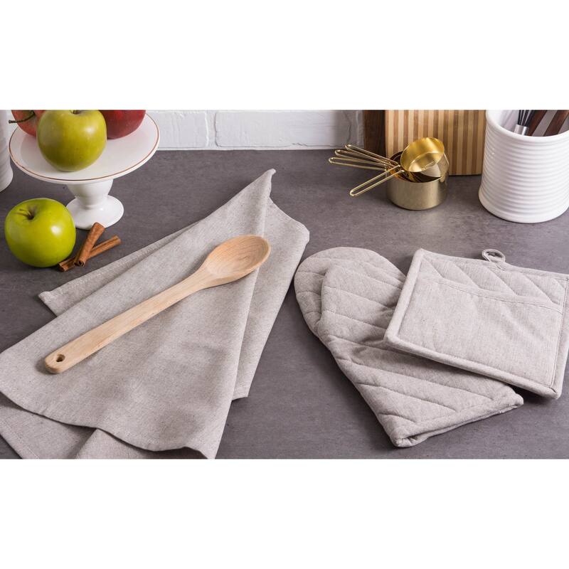 DII Solid Chambray Potholder Set (Set of 2)