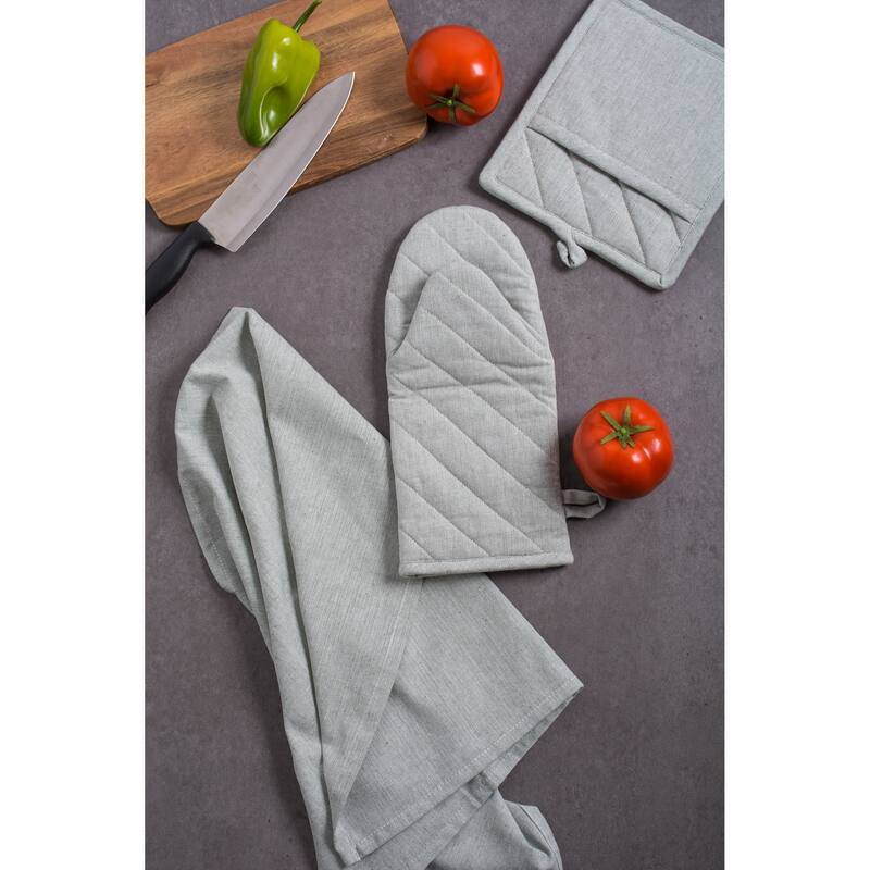 DII Solid Chambray Potholder Set (Set of 2)