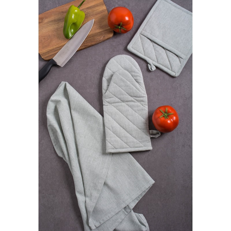 DII Solid Chambray Potholder Set (Set of 2)