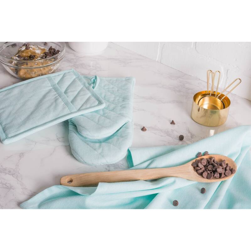 DII Solid Chambray Potholder Set (Set of 2)