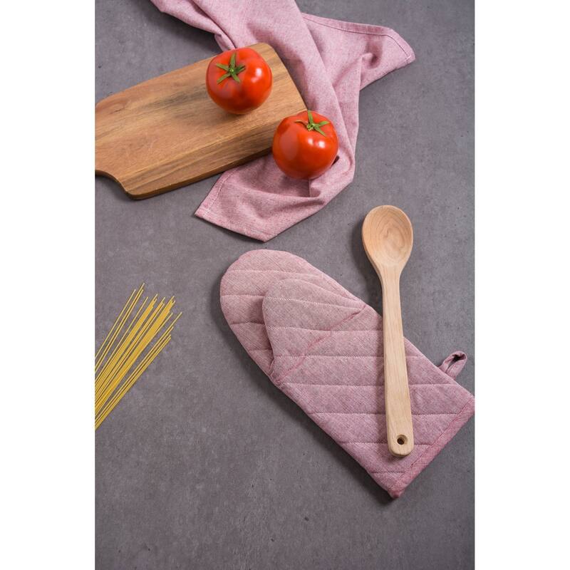 DII Solid Chambray Potholder Set (Set of 2)