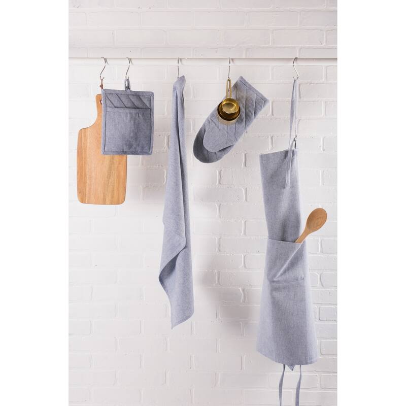 DII Solid Chambray Potholder Set (Set of 2)