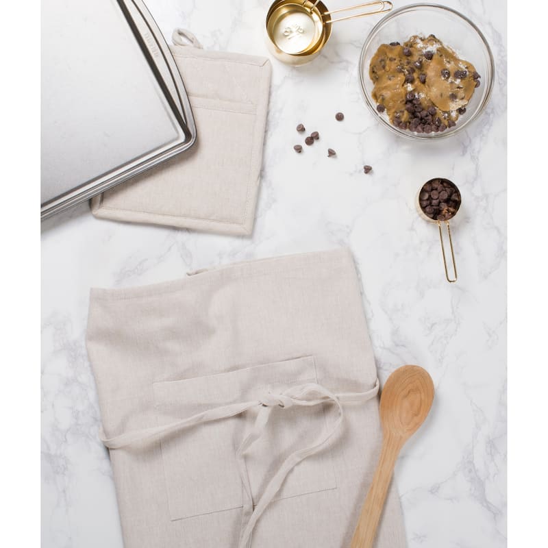 DII Solid Chambray Potholder Set (Set of 2)