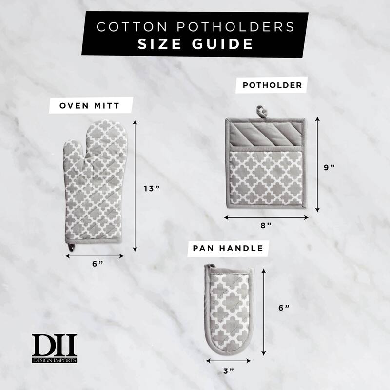 DII Solid Chambray Potholder Set (Set of 2)