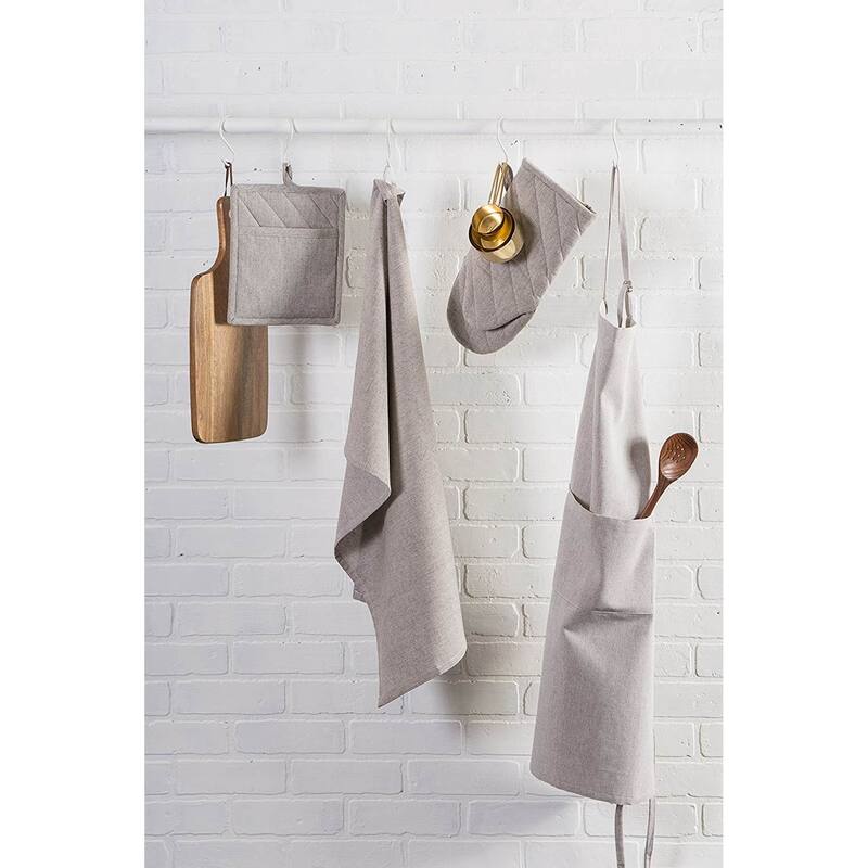 DII Solid Chambray Potholder Set (Set of 2)