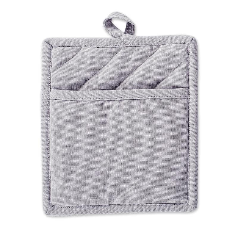 DII Solid Chambray Potholder Set (Set of 2)