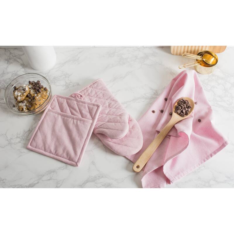 DII Solid Chambray Potholder Set (Set of 2)