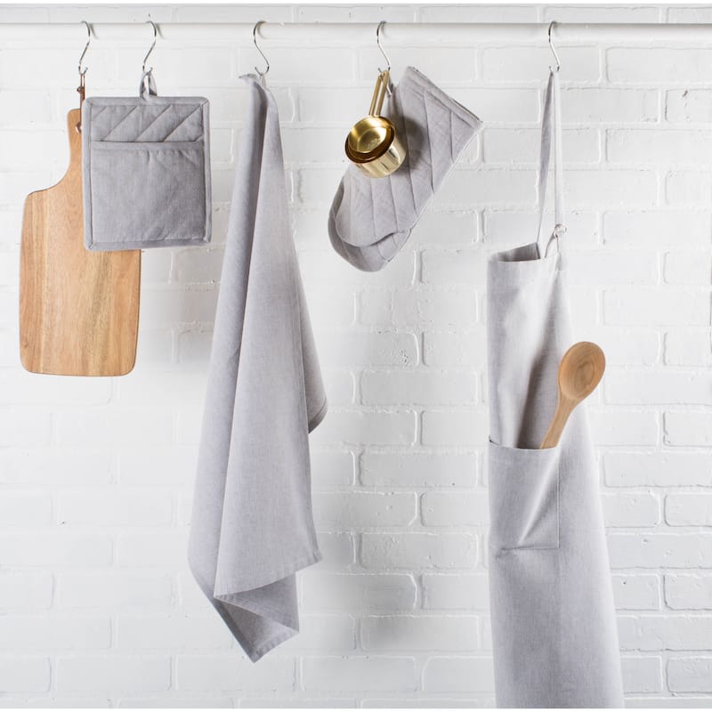 DII Solid Chambray Potholder Set (Set of 2)