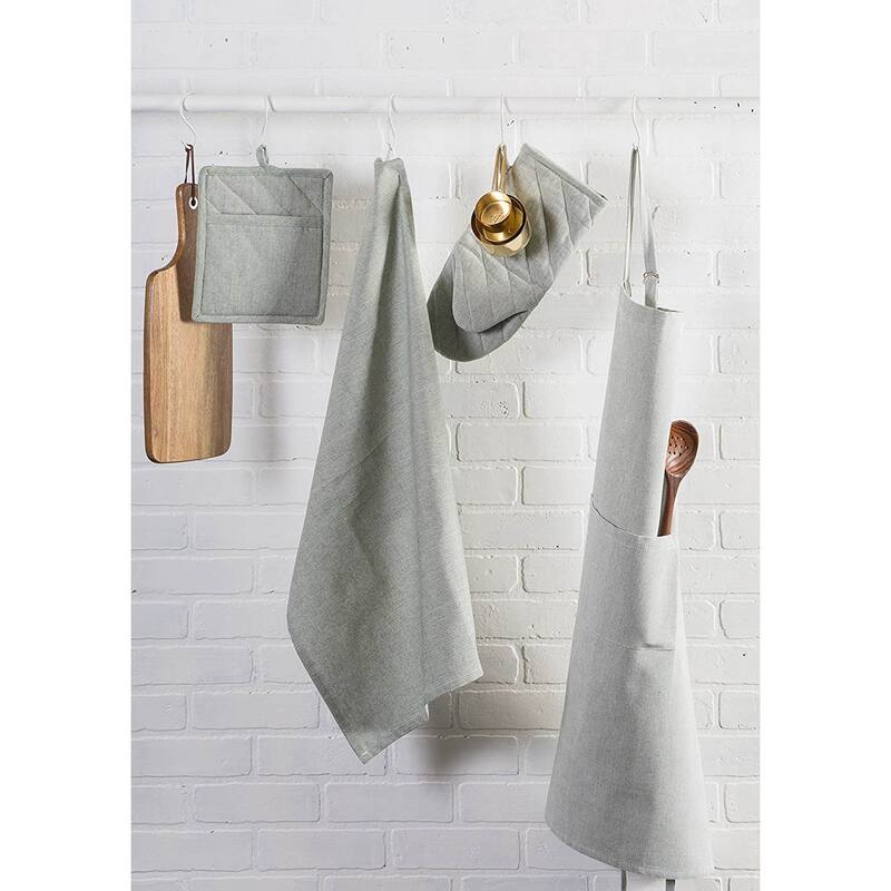DII Solid Chambray Potholder Set (Set of 2)