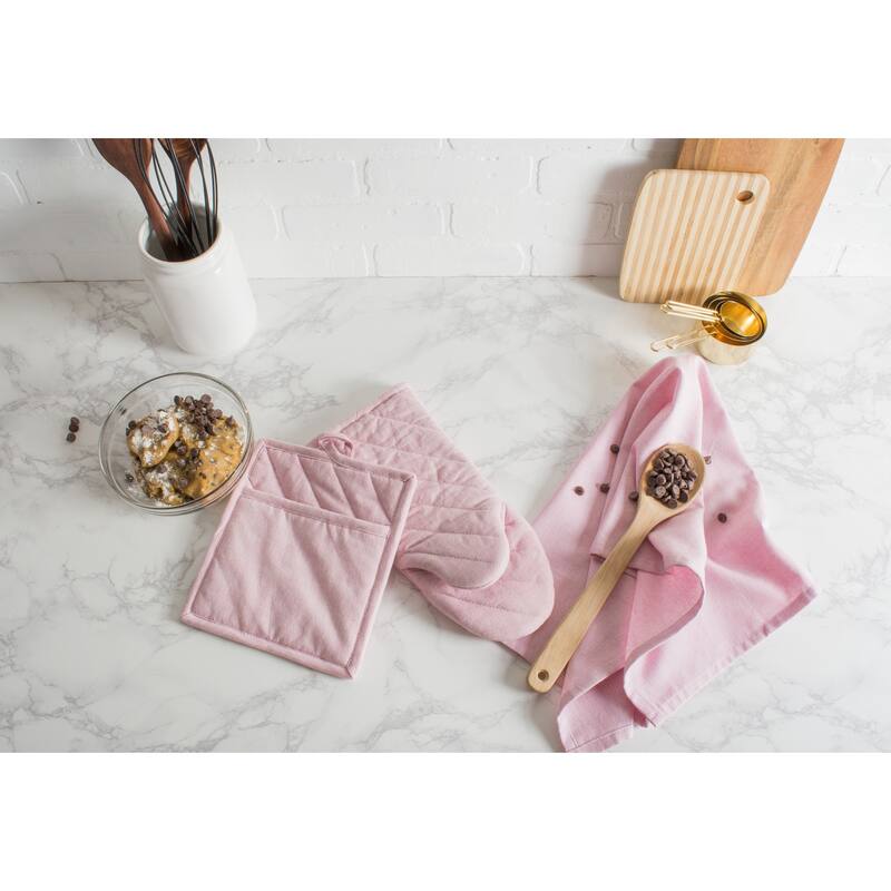 DII Solid Chambray Potholder Set (Set of 2)