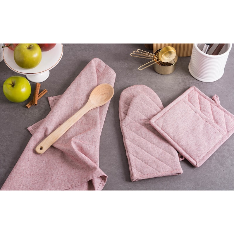 DII Solid Chambray Potholder Set (Set of 2)