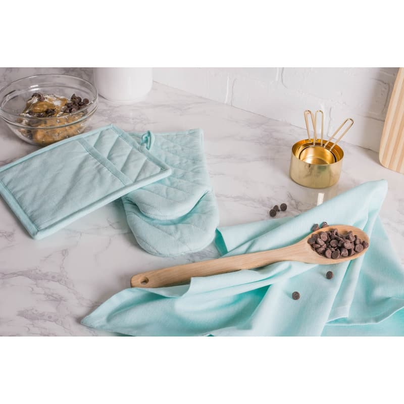 DII Solid Chambray Potholder Set (Set of 2)
