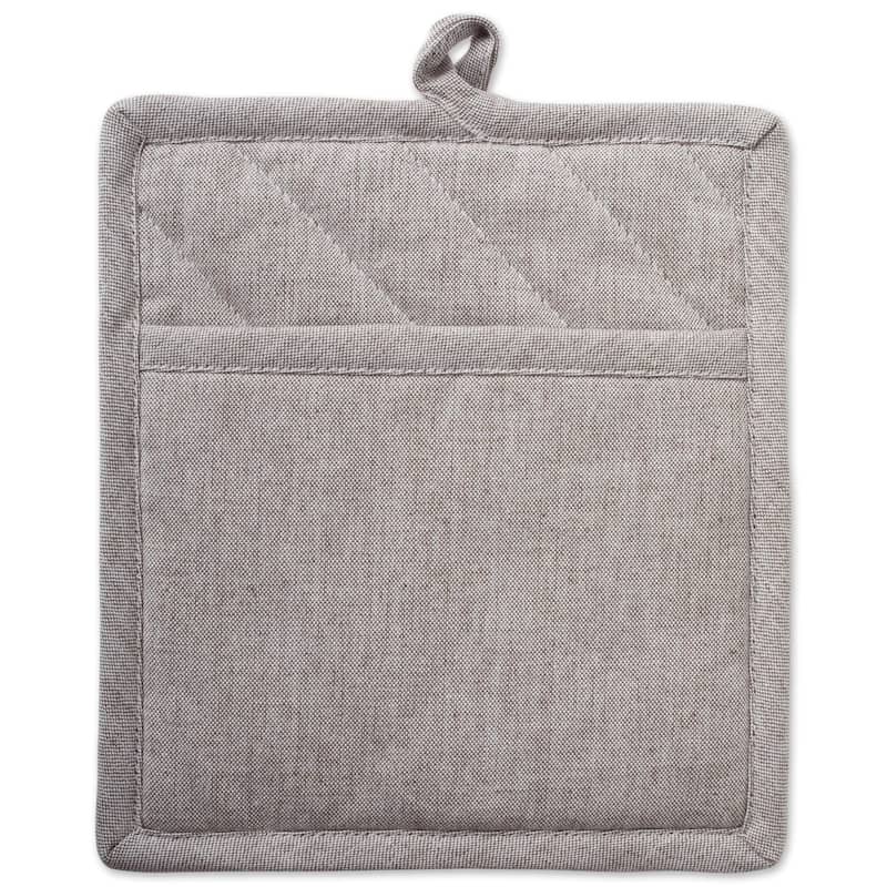 DII Solid Chambray Potholder Set (Set of 2)