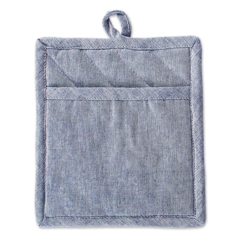 DII Solid Chambray Potholder Set (Set of 2)