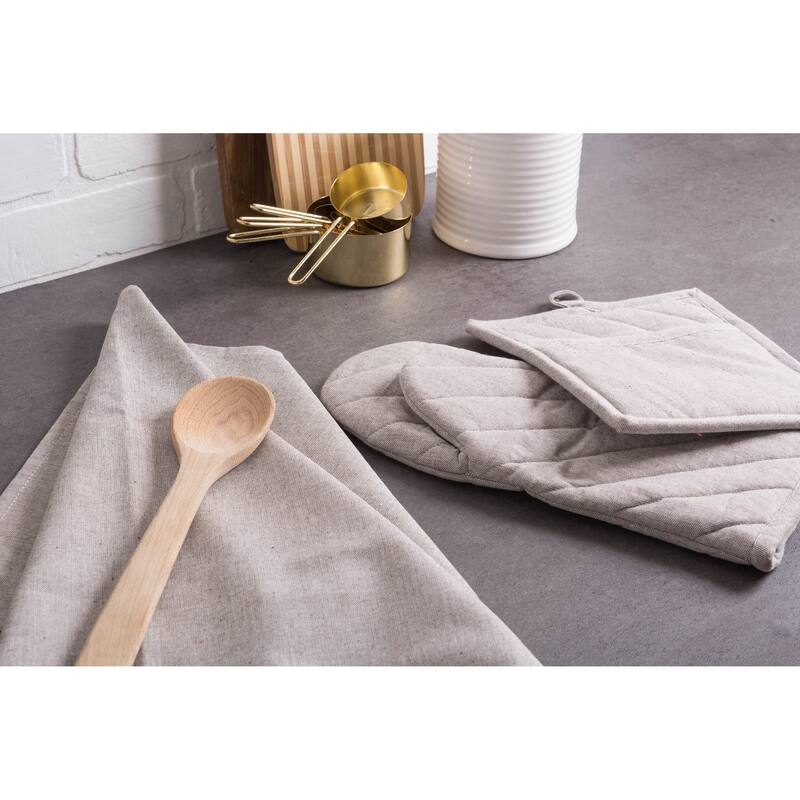 DII Solid Chambray Potholder Set (Set of 2)