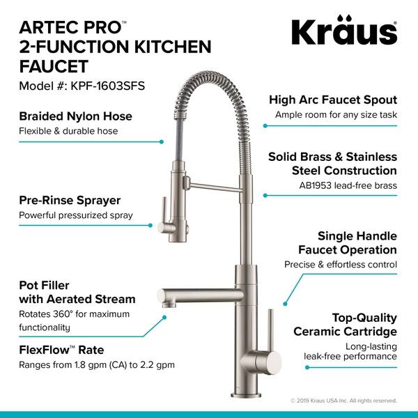 Shop Kraus Kpf 1603 Artec Pro 2 Function Commercial Prerinse