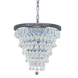 The Weston 7 Light Round Glass Drop Pendant - N/A (Antique Silver - Traditional/Glam/Modern & Contemporary - Antiqued) - Chandeliers For Bedrooms by Overstock.com