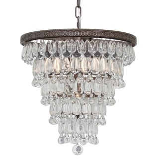 The Weston 7 Light Round Glass Drop Pendant - N/A (Antique Copper - Modern & Contemporary - Antiqued) - Chandeliers For Bedrooms by Overstock.com