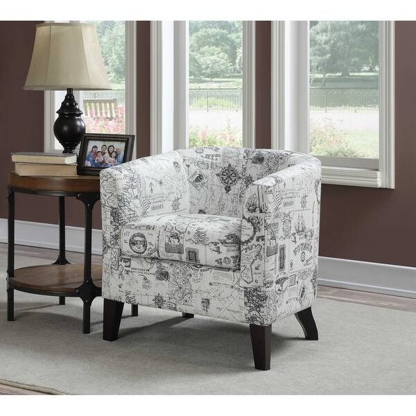 Shop Homeroots Furniture Classic French Script Texturized Fabric