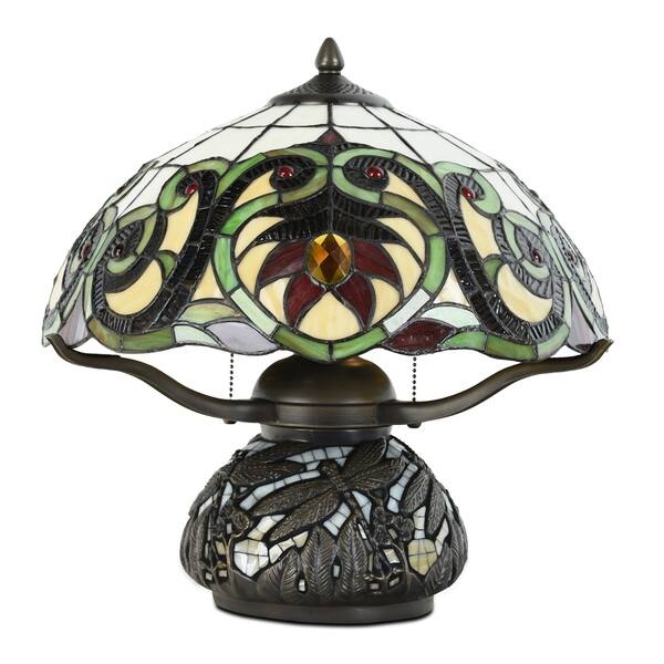 Shop Tiffany Style Pumpkin Lantern Table Lamp Victorian Dragonfly