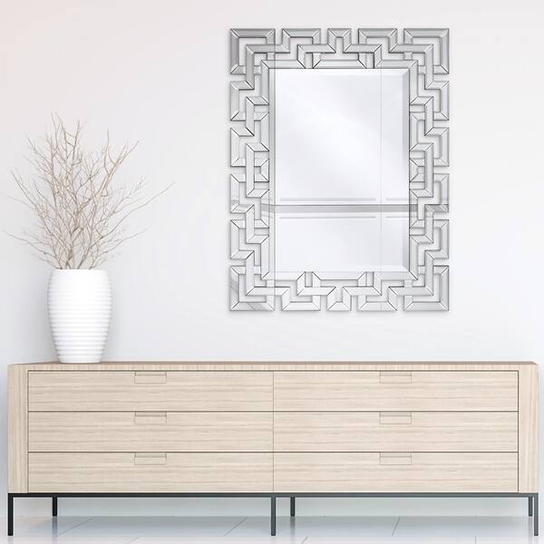Shop Elegant Beveled Decorative Wall Mirror Bathroom Bedroom