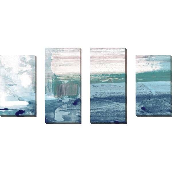 "Miss The Sea IV" by Susan Jill Print on Canvas Set of 4 - Blue