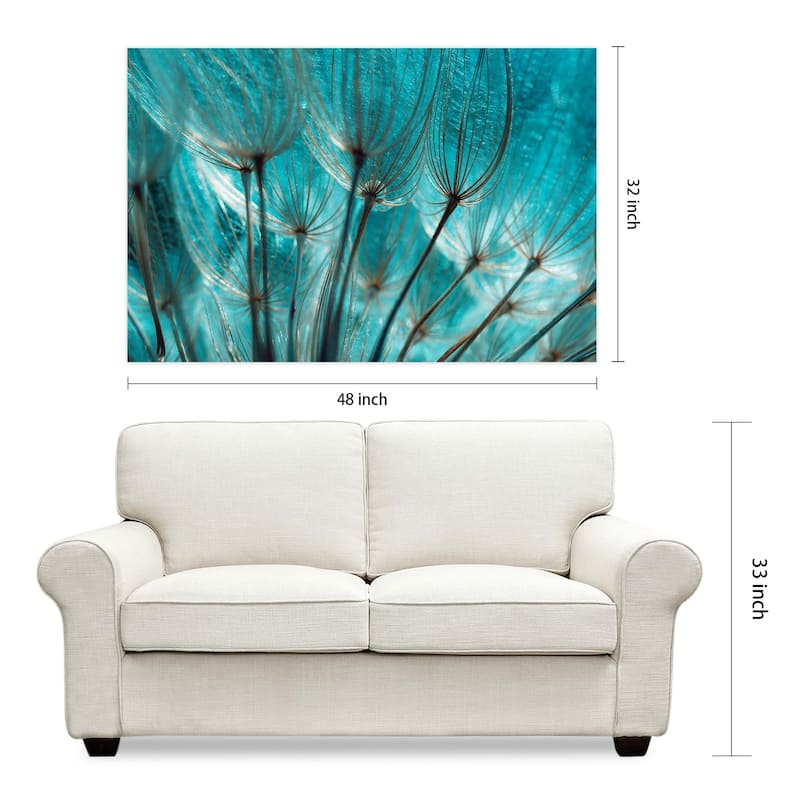 Dandelion Frameless Tempered Art Glass Wall Art - Multi-color