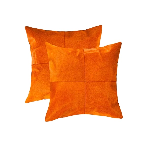 Shop 2 Pack Torino Quattro Cowhide Pillow 18 X18 Orange