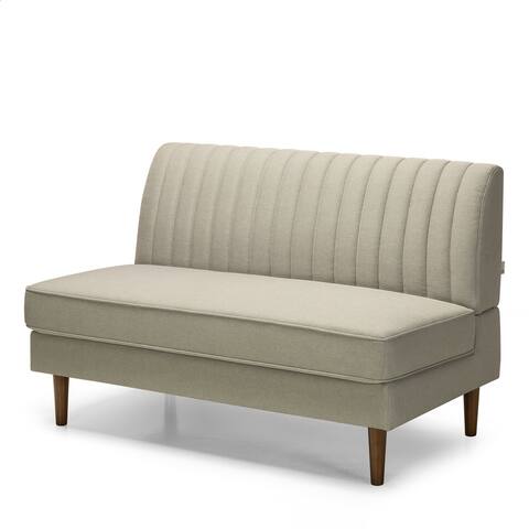 Priage by Zinus Contemporary Armless Loveseat, Beige