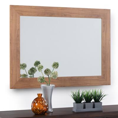 Carson Carrington Kanstjo Natural Rectangular Decor Mirror - 31.6"w x .09"d x 43.5"h