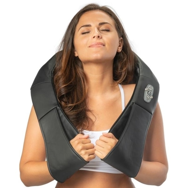 Belmint massage mat with shiatsu heated neck discount massager