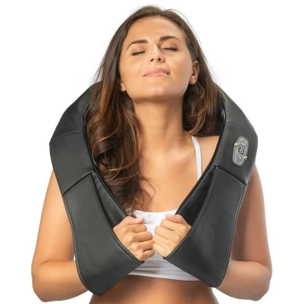 Belmint Shiatsu Massager with Heat, 8 Deep Kneading Nodes for Neck