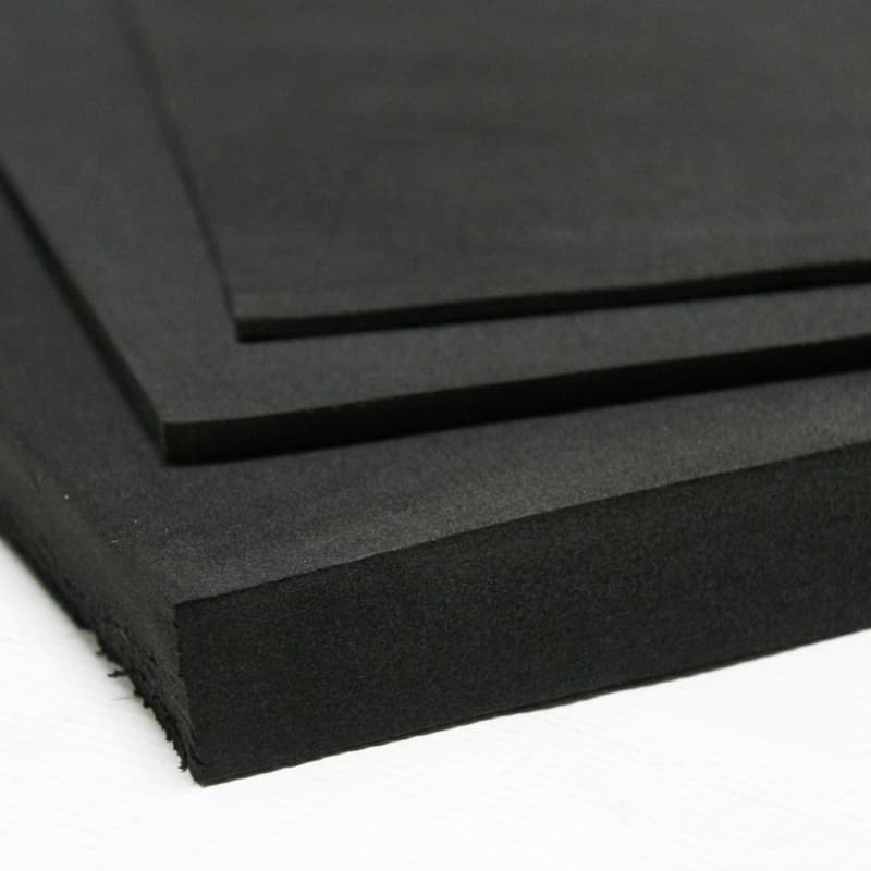 Rubber-Cal Closed Cell Rubber Neoprene - 39" x 78" - 8 Thickness Variations - Black