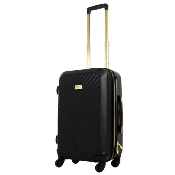 MacBeth Womens Collection 23in Black Molded Quilt Rolling Luggage