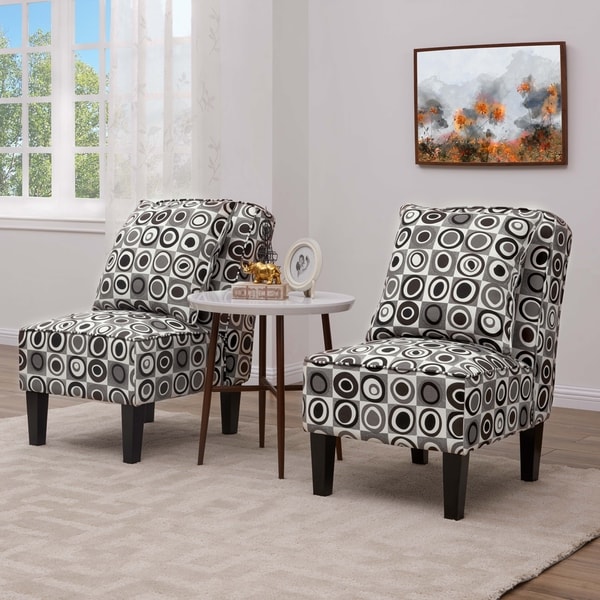 armless accent chairs living room