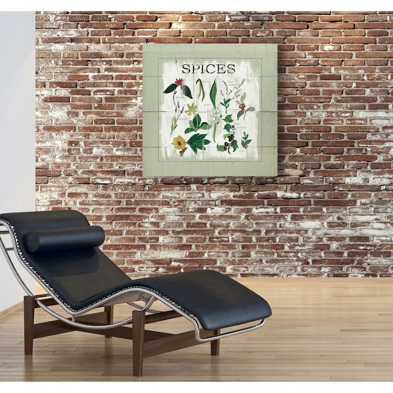 Shiplap Spices -Gallery Wrapped Canvas - yellow, blue, green, red, black, white